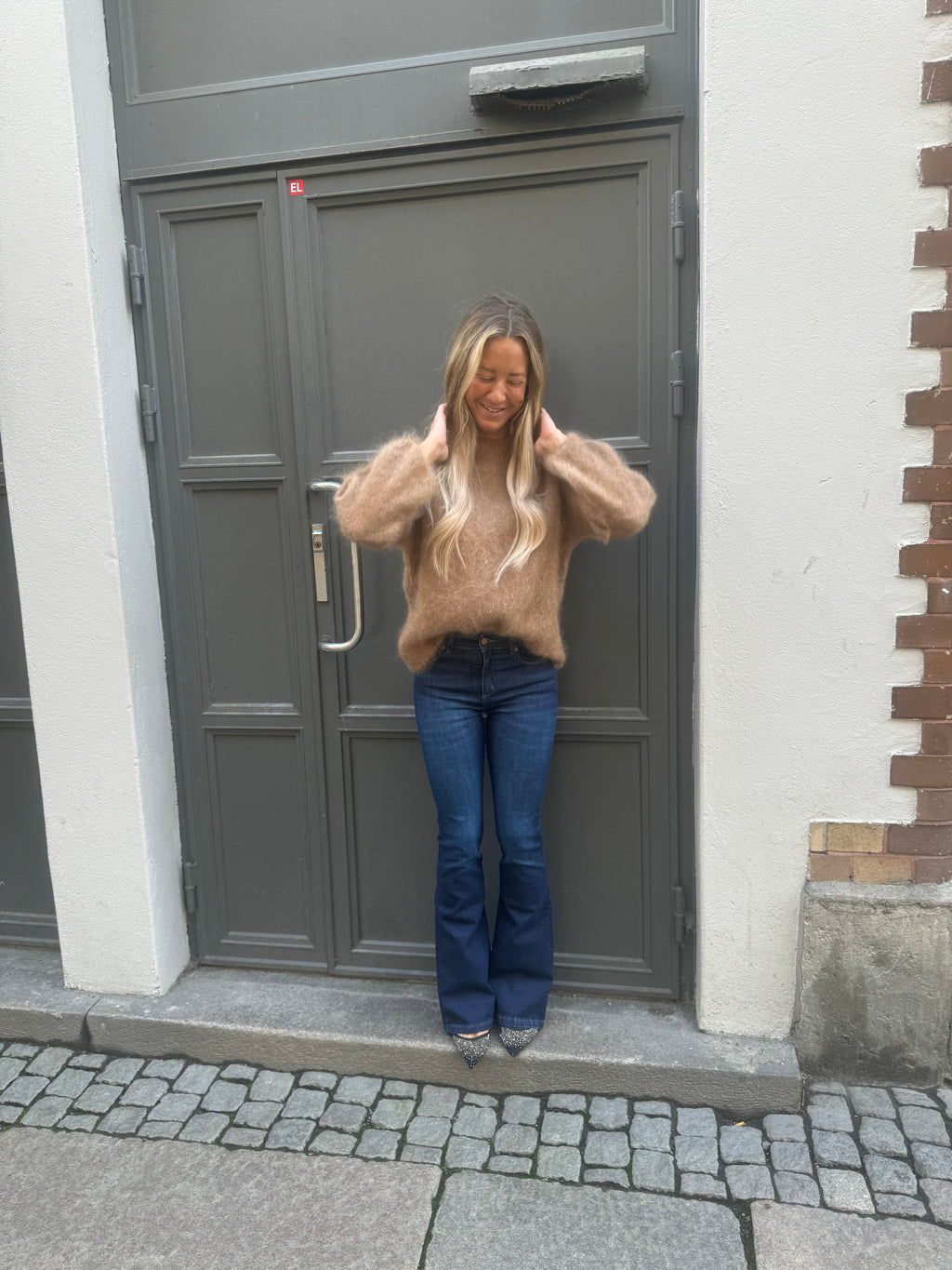 Roro Mohair Rundhals Camel - 22348