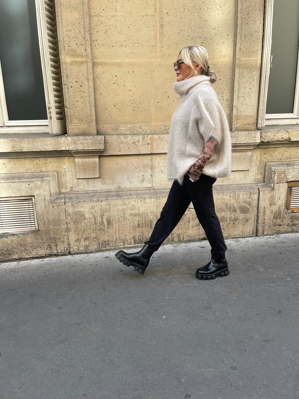 Roro Mohair Beige Polohemd