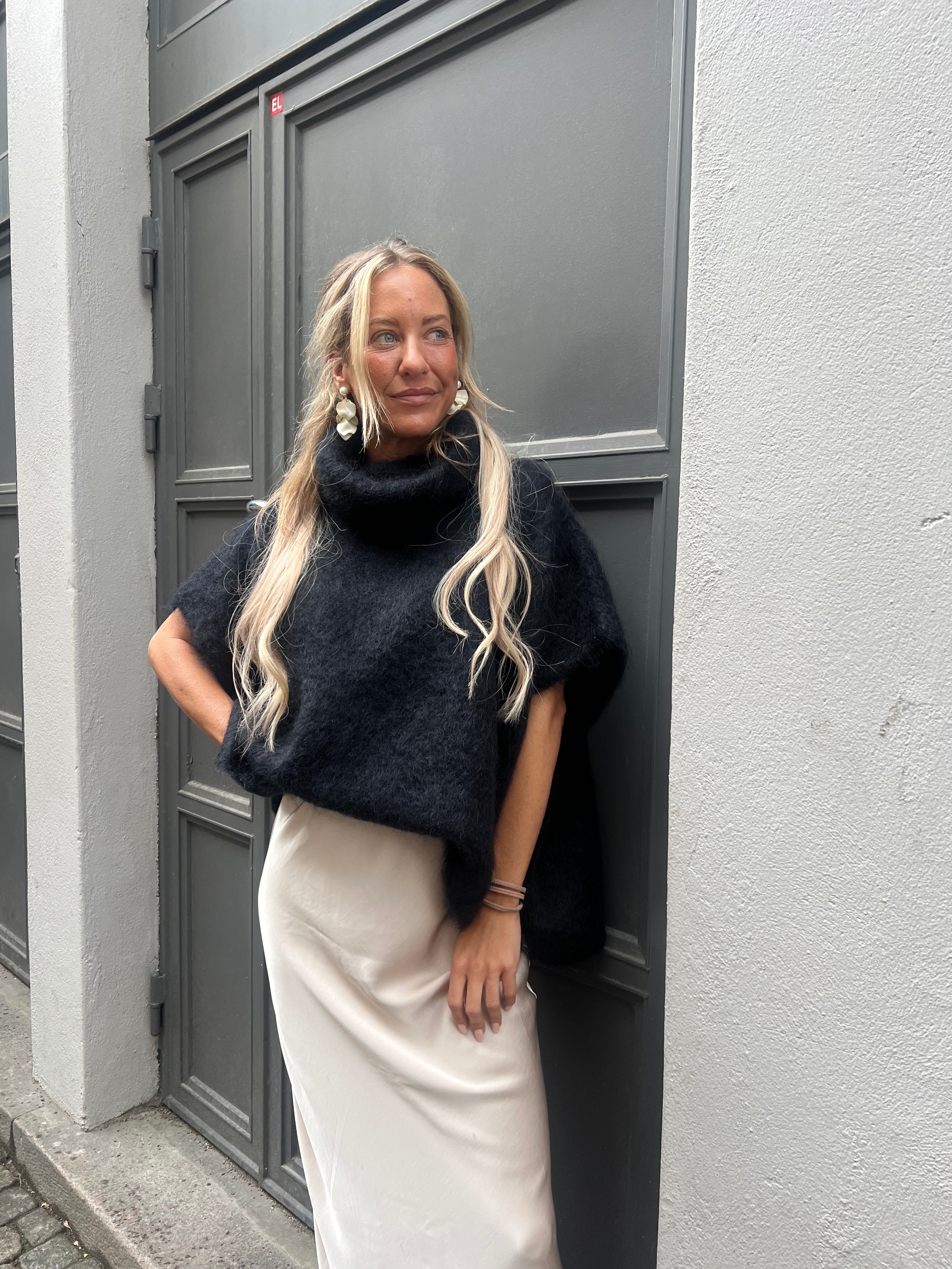 Roro Mohair Polo Schwarz