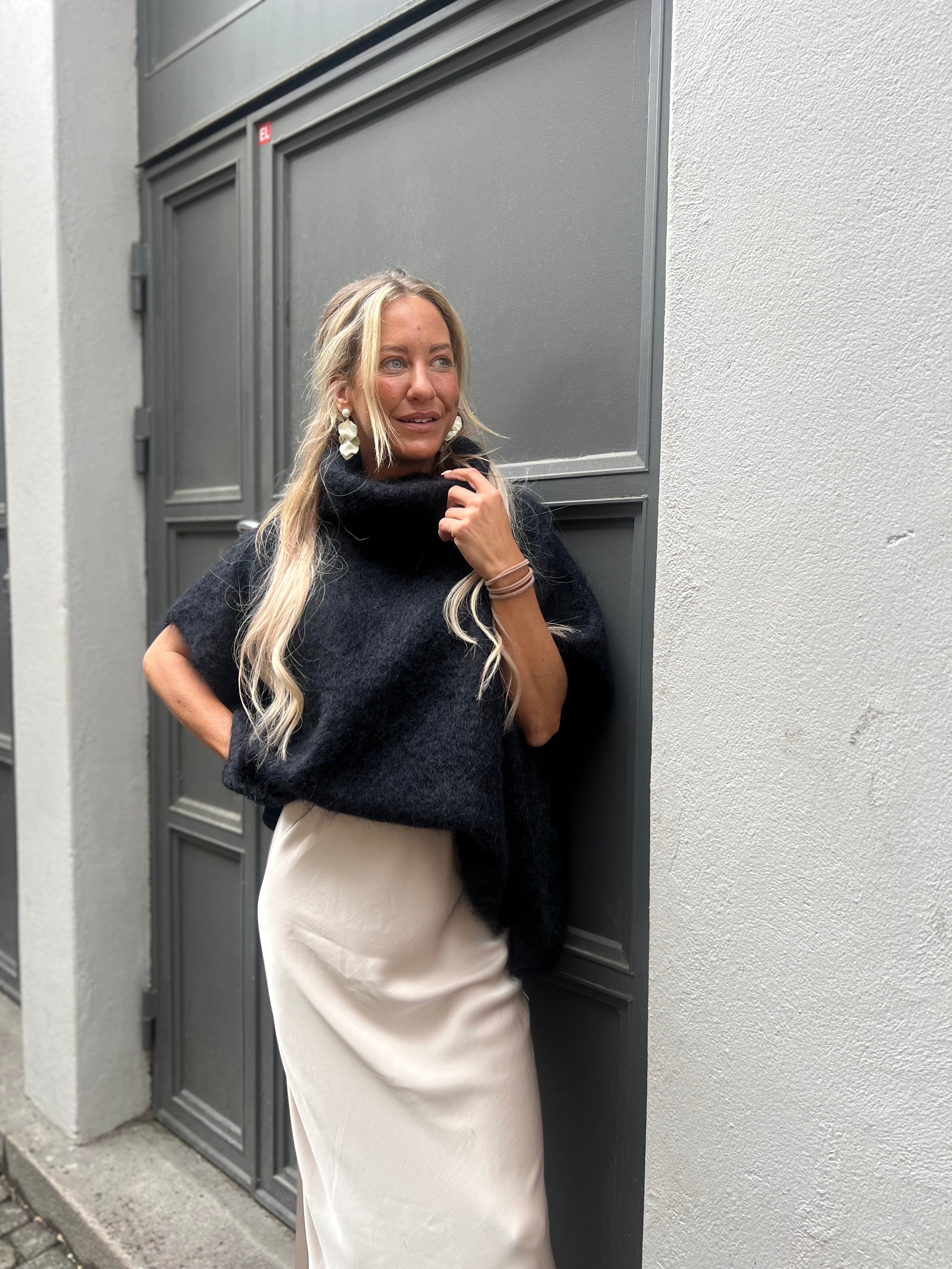 Roro Mohair Polo Schwarz