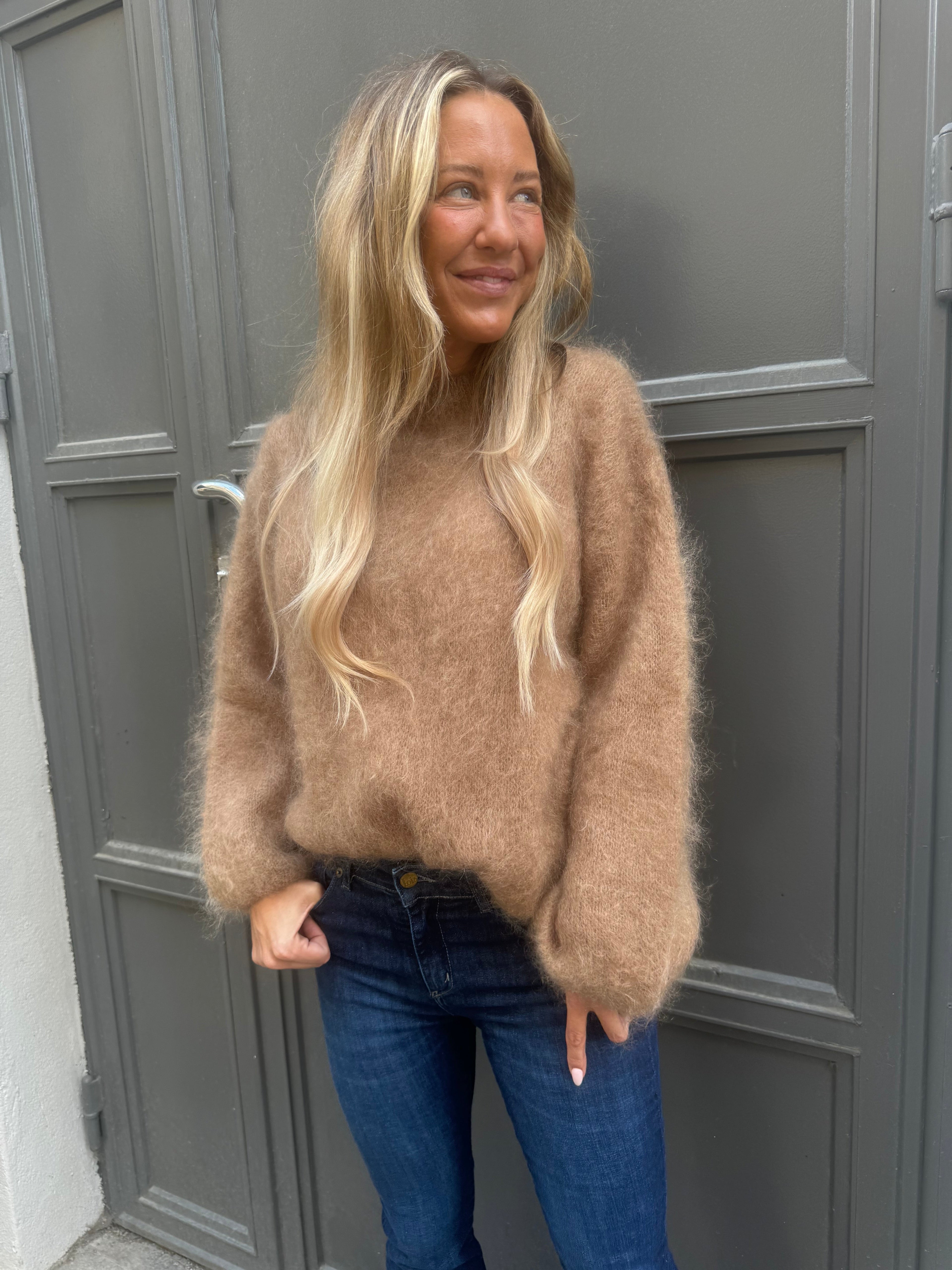 Roro Mohair Rundhals Camel - 22348