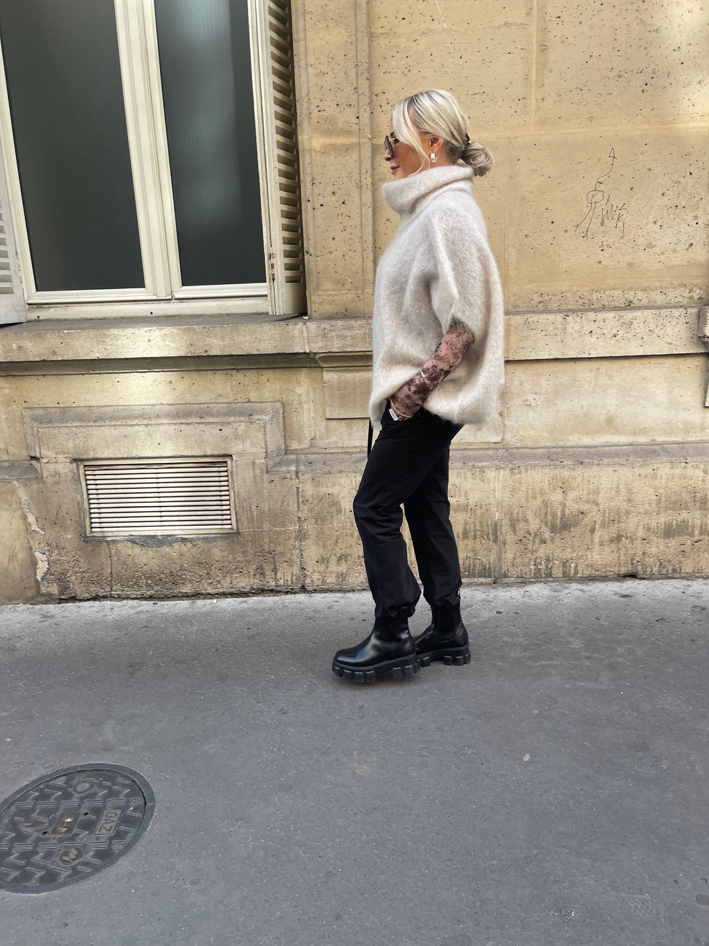 Roro Mohair Beige Polohemd