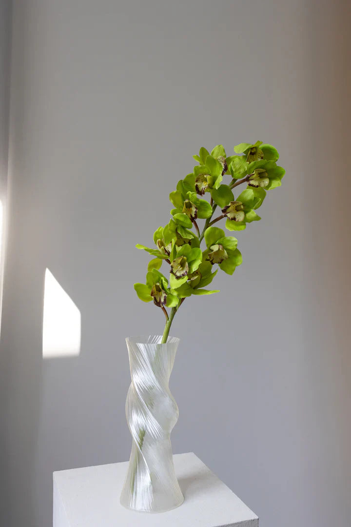 Künstliche naturgetreue Cymbidium-Orchidee, Grün