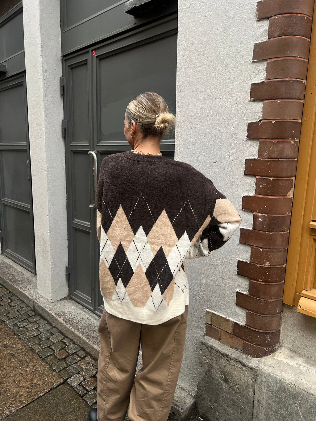 Mom-Strickjacke
