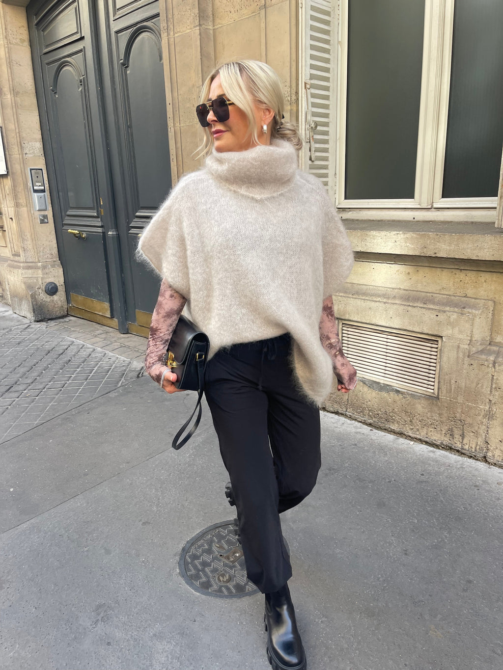 Roro Mohair Beige Polohemd