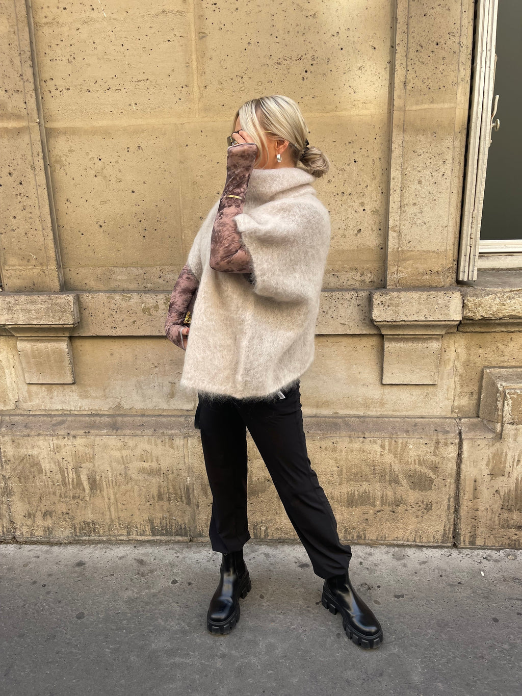 Roro Mohair Beige Polohemd