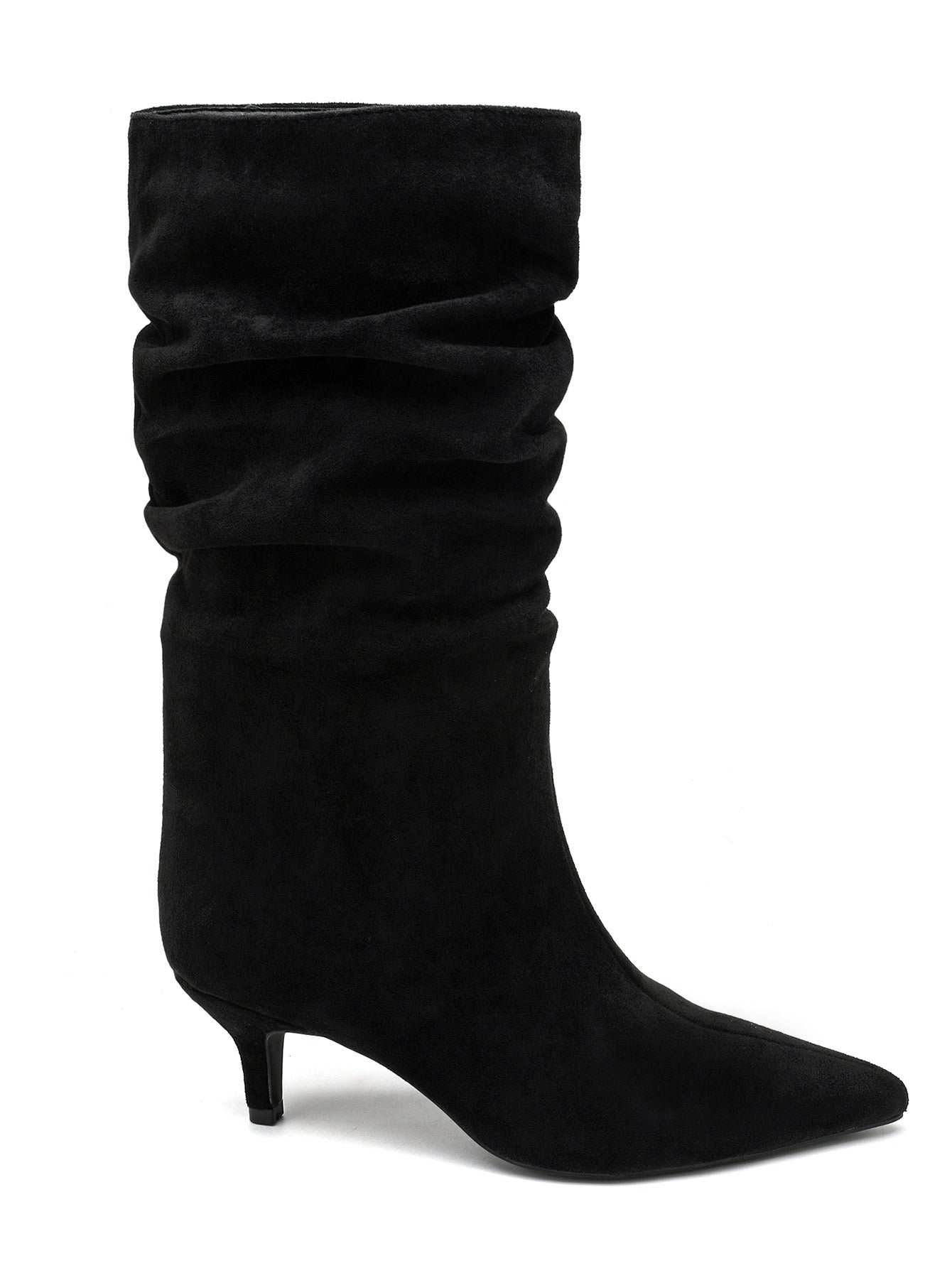 Macy Stiefel aus schwarzem Wildleder